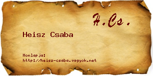 Heisz Csaba névjegykártya